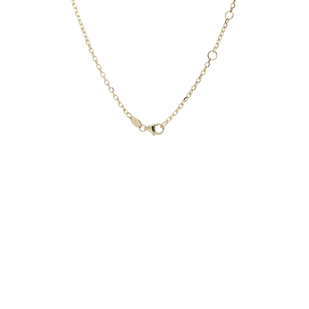 9ct Yellow Gold Malachite Clover Necklace - Image 4
