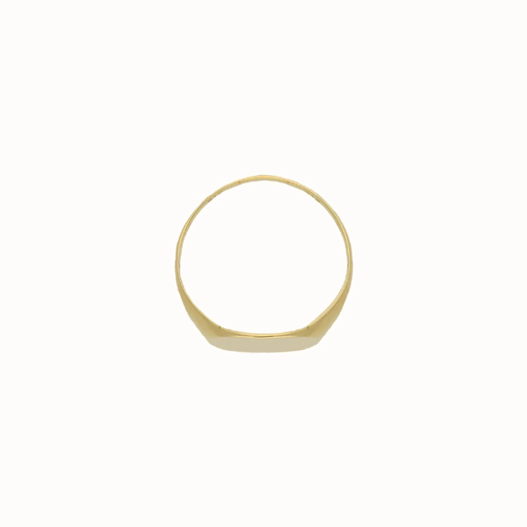 9ct Yellow Gold Men's Cushion Plain Signet Ring - Image 3