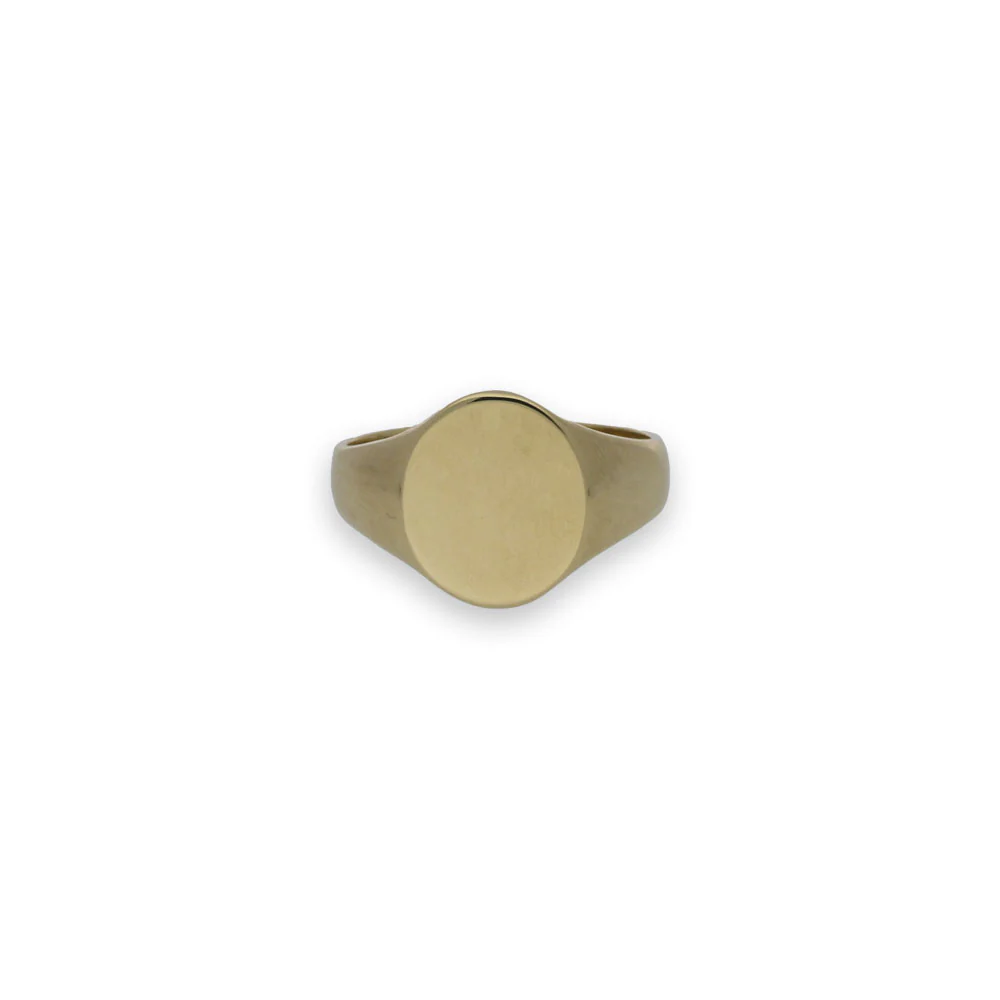 9ct Yellow Gold Men's Plain Signet Ring