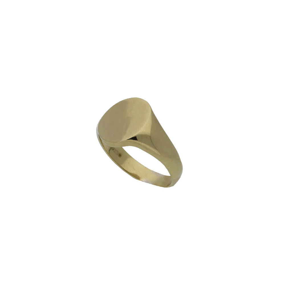 9ct Yellow Gold Men's Plain Signet Ring - Image 2