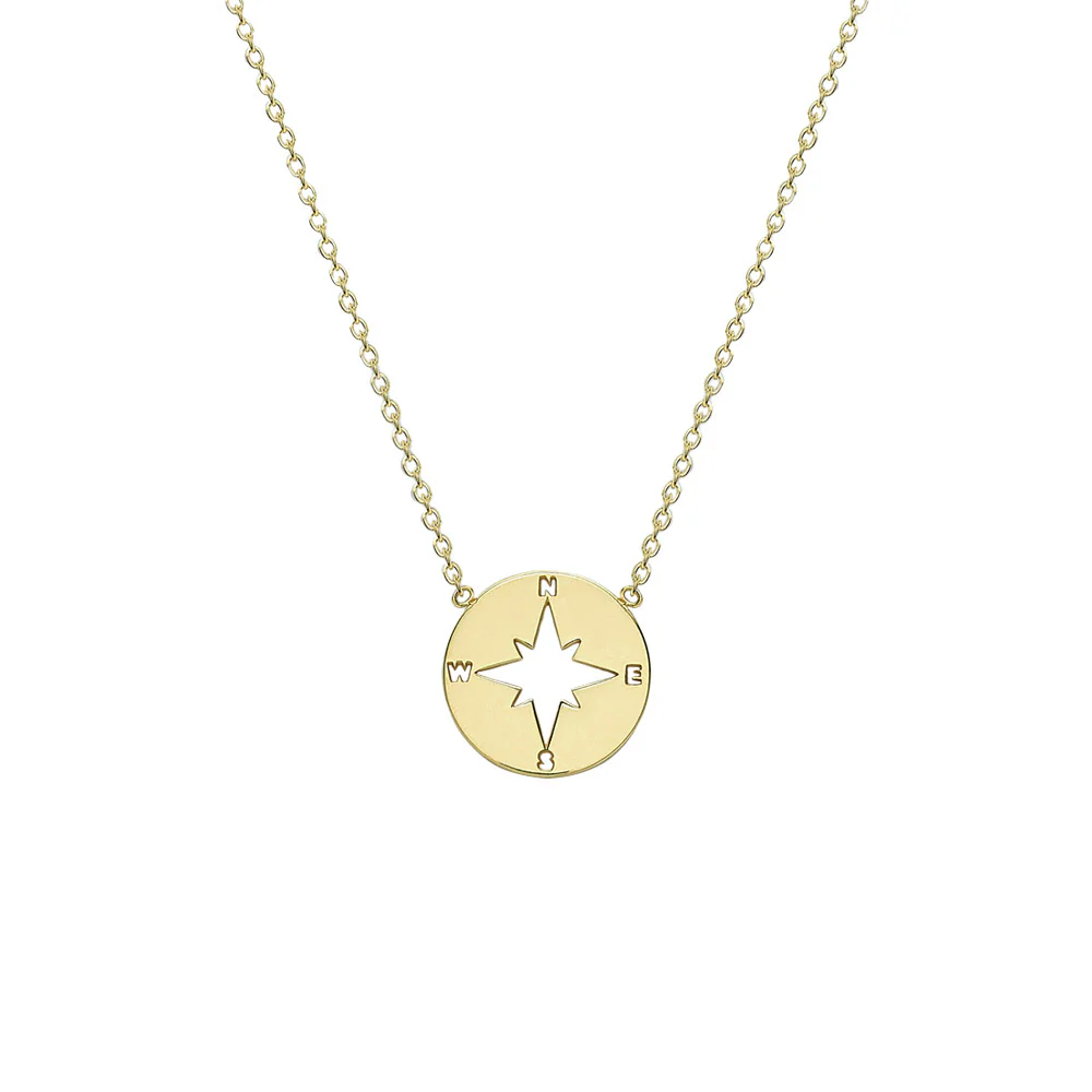 9ct Yellow Gold Mini Compass Pendant
