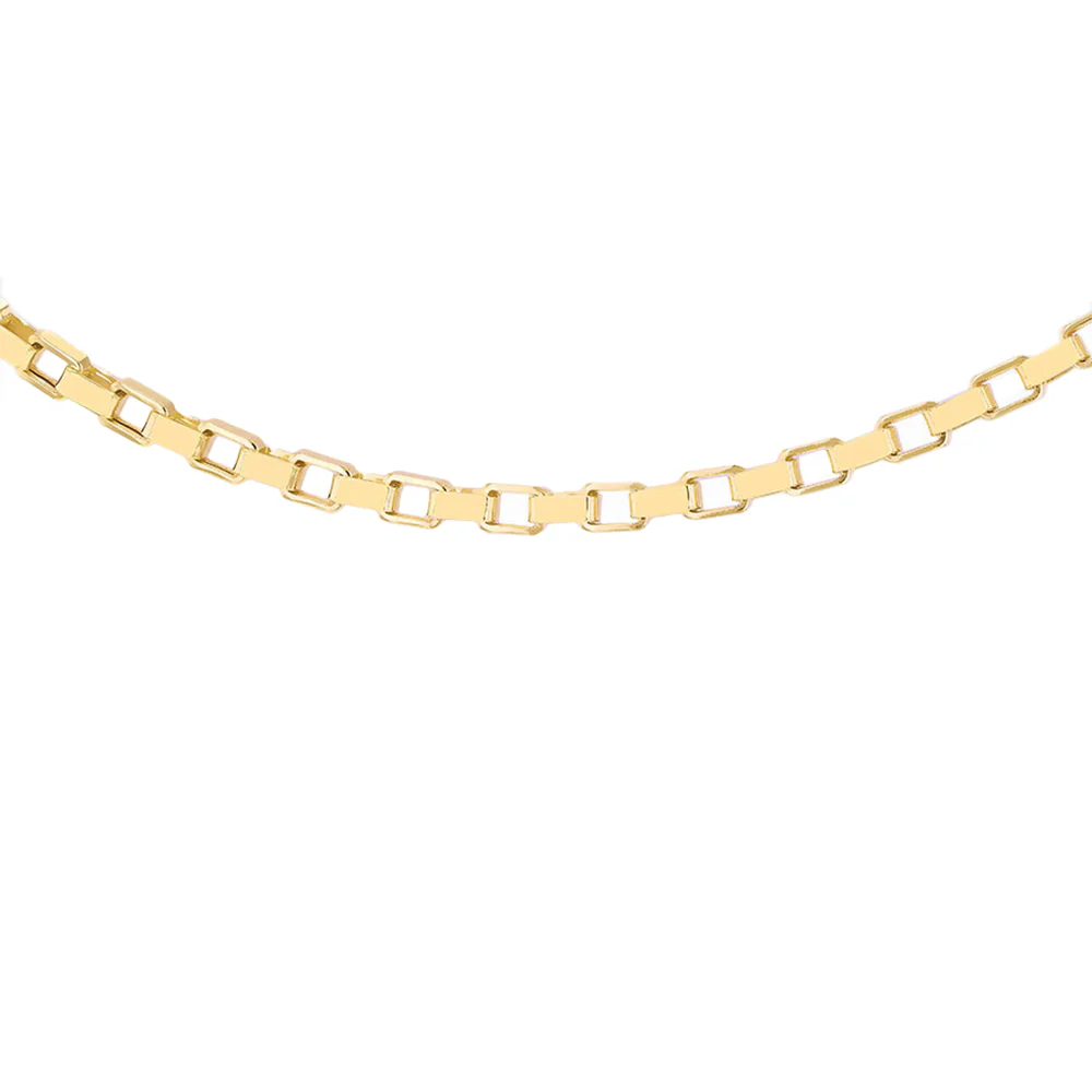 9ct Yellow Gold Long Mini Square Box Chain - Image 2