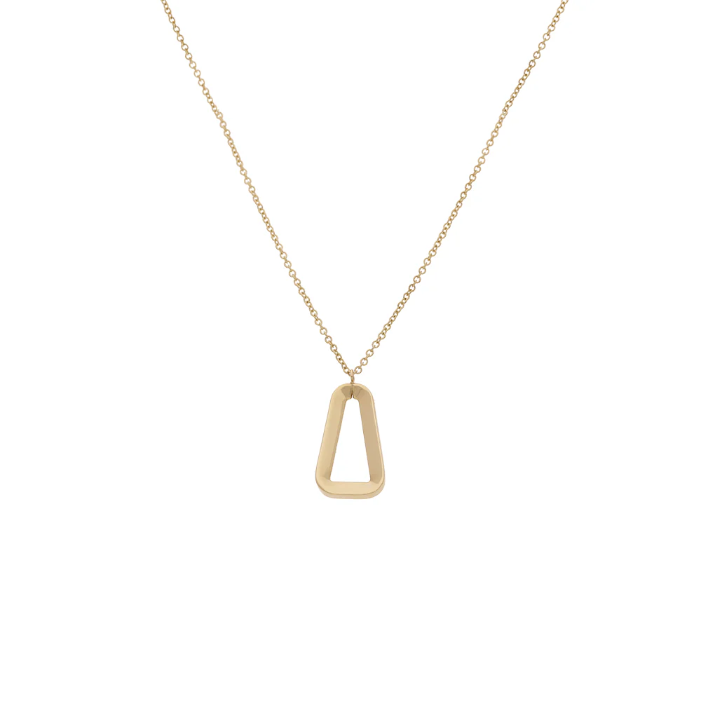 9ct Yellow Gold Open Triangle Pendant