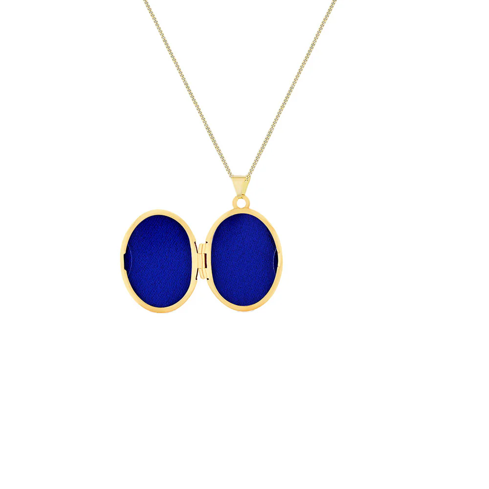 9ct Yellow Gold Oval Gold Swirl Locket - Image 2