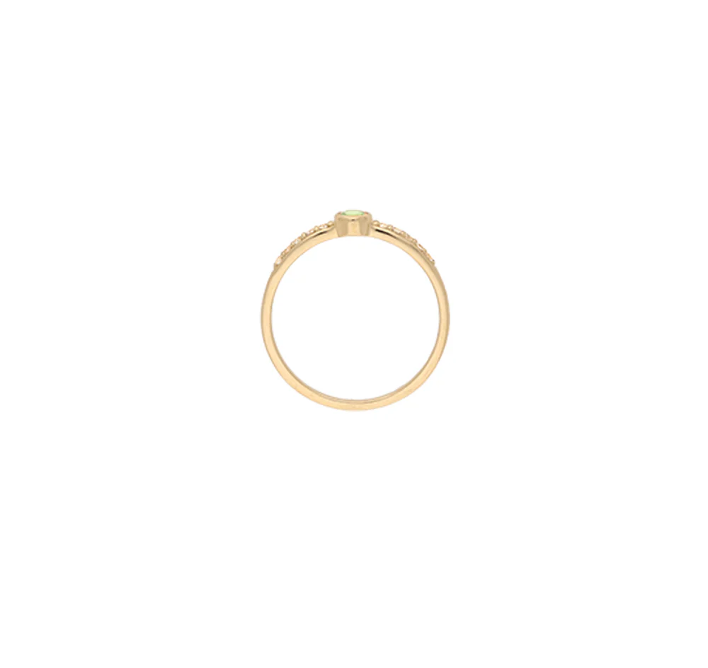 9ct Yellow Gold Peridot Ring - Image 3