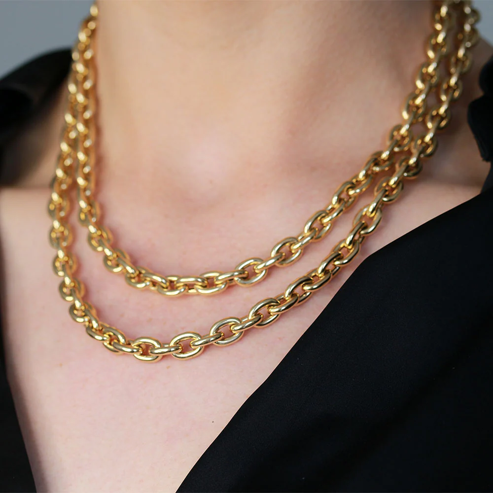 9ct Yellow Gold Round Belcher 50cm Chain - Image 4
