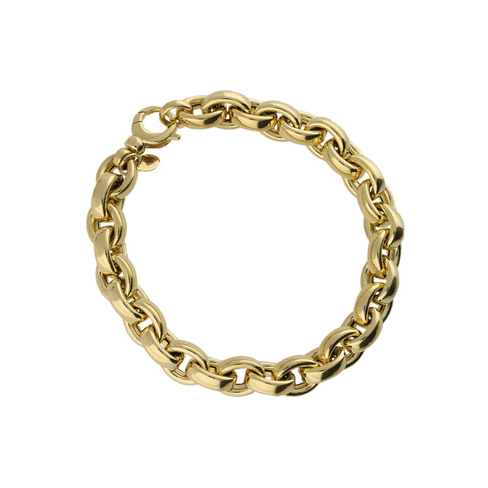 9ct Yellow Gold Round Belcher Chain Bracelet