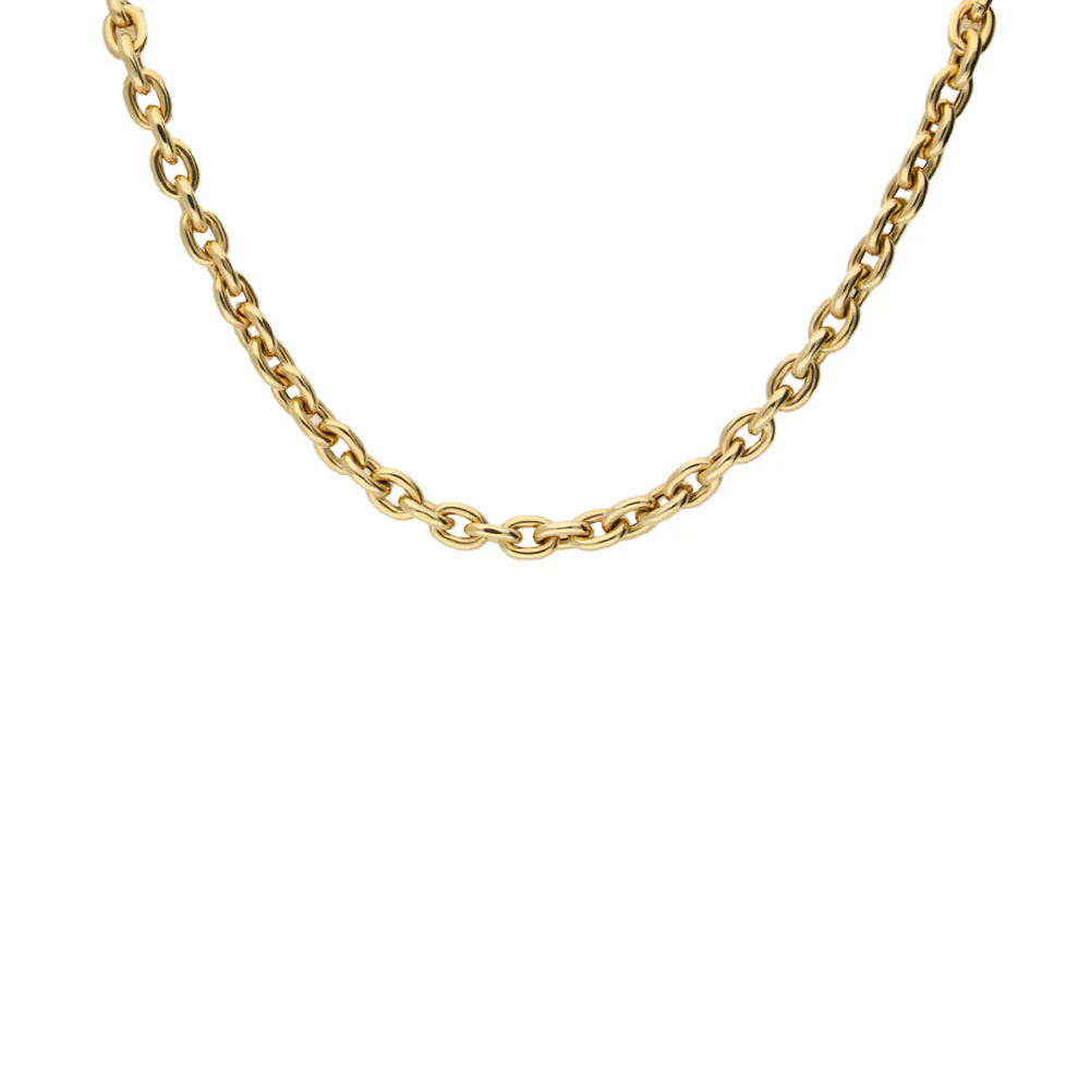 9ct Yellow Gold Round Mini Belcher 45.5cm Chain
