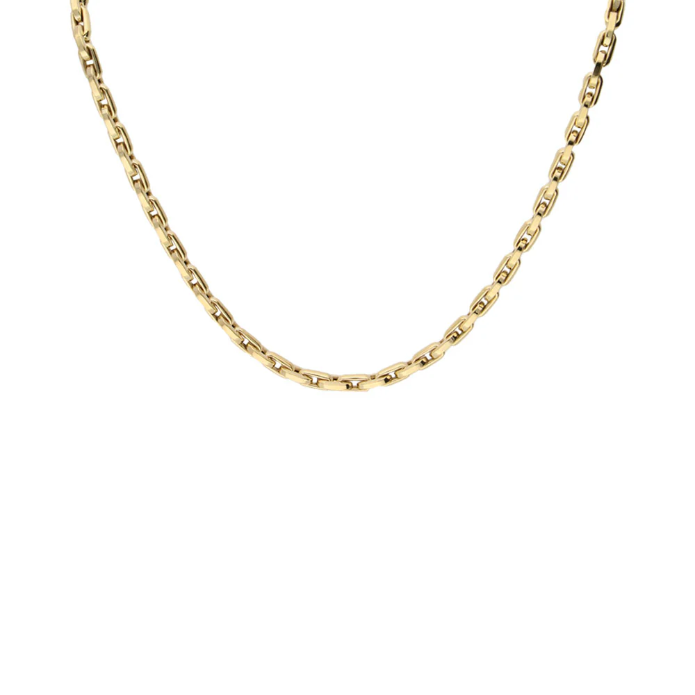 9ct Yellow Gold Square Flat Spiga 45cm Chain