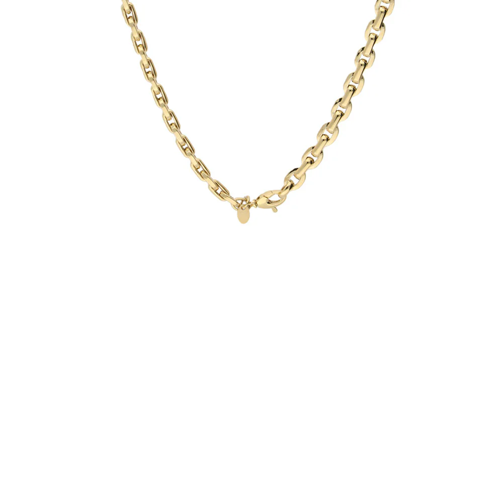 9ct Yellow Gold Square Flat Spiga 50cm Chain - Image 3