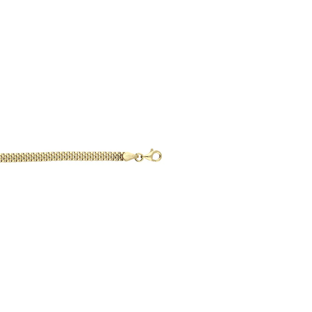 9ct Yellow Gold Square Mesh Chain Bracelet - Image 3