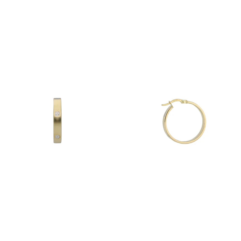 9ct Yellow Gold Stamped 20mm Hoop Earrings