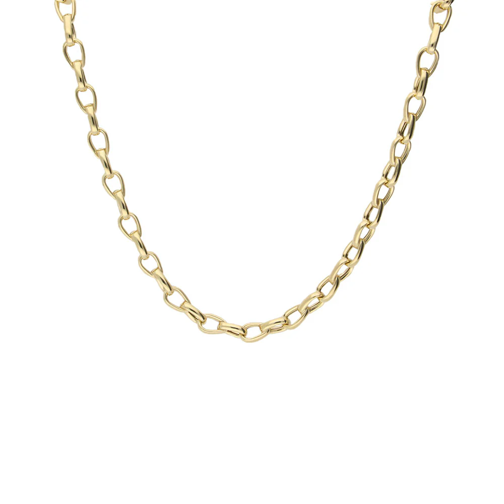 9ct Yellow Gold Triangular Belcher Link 50cm Chain
