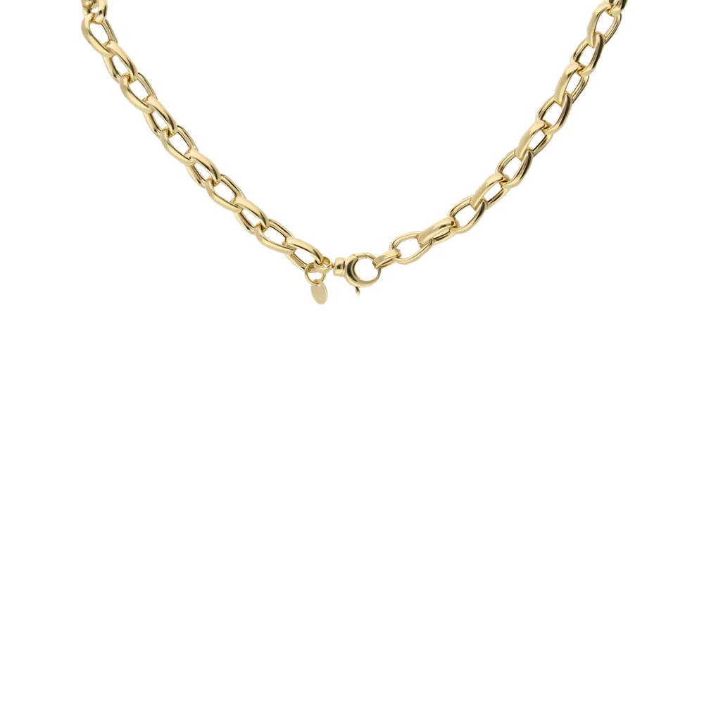 9ct Yellow Gold Triangular Belcher Link 50cm Chain - Image 3