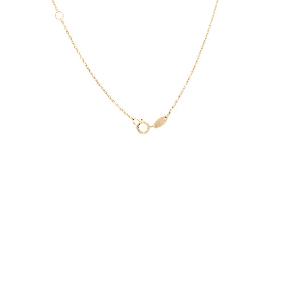 9ct Yellow Gold Triple Onyx Clover Necklace - Image 2