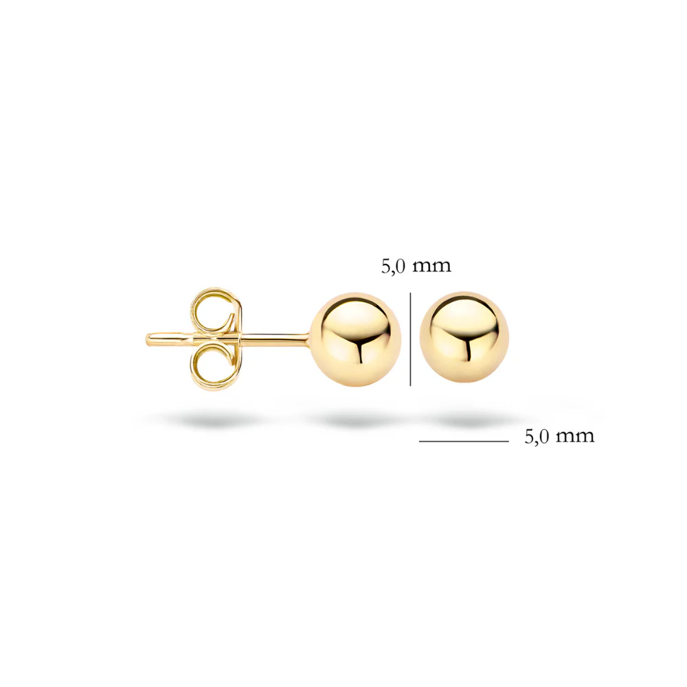 Blush 14ct Yellow Gold 3mm Spherical Stud Earrings 7120YGO - Image 7