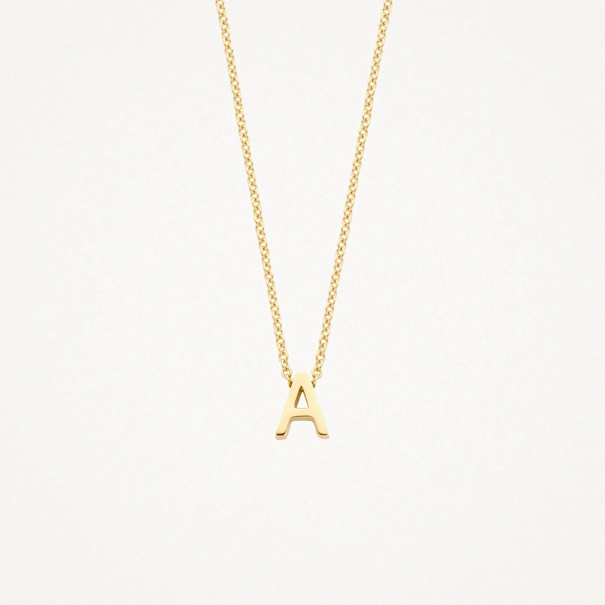 Blush 14ct Yellow Gold "A" Initial Pendant
