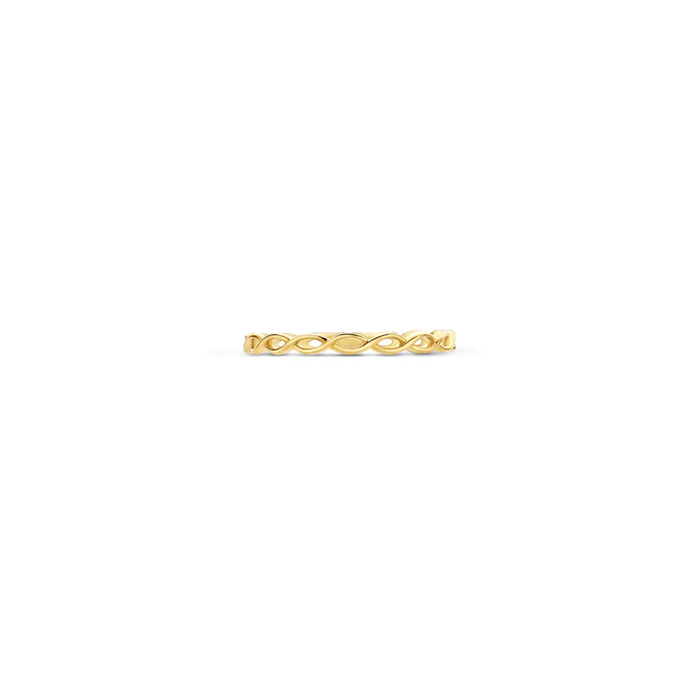 Blush 14ct Yellow Gold Braided Ring 1220YGO - Image 3