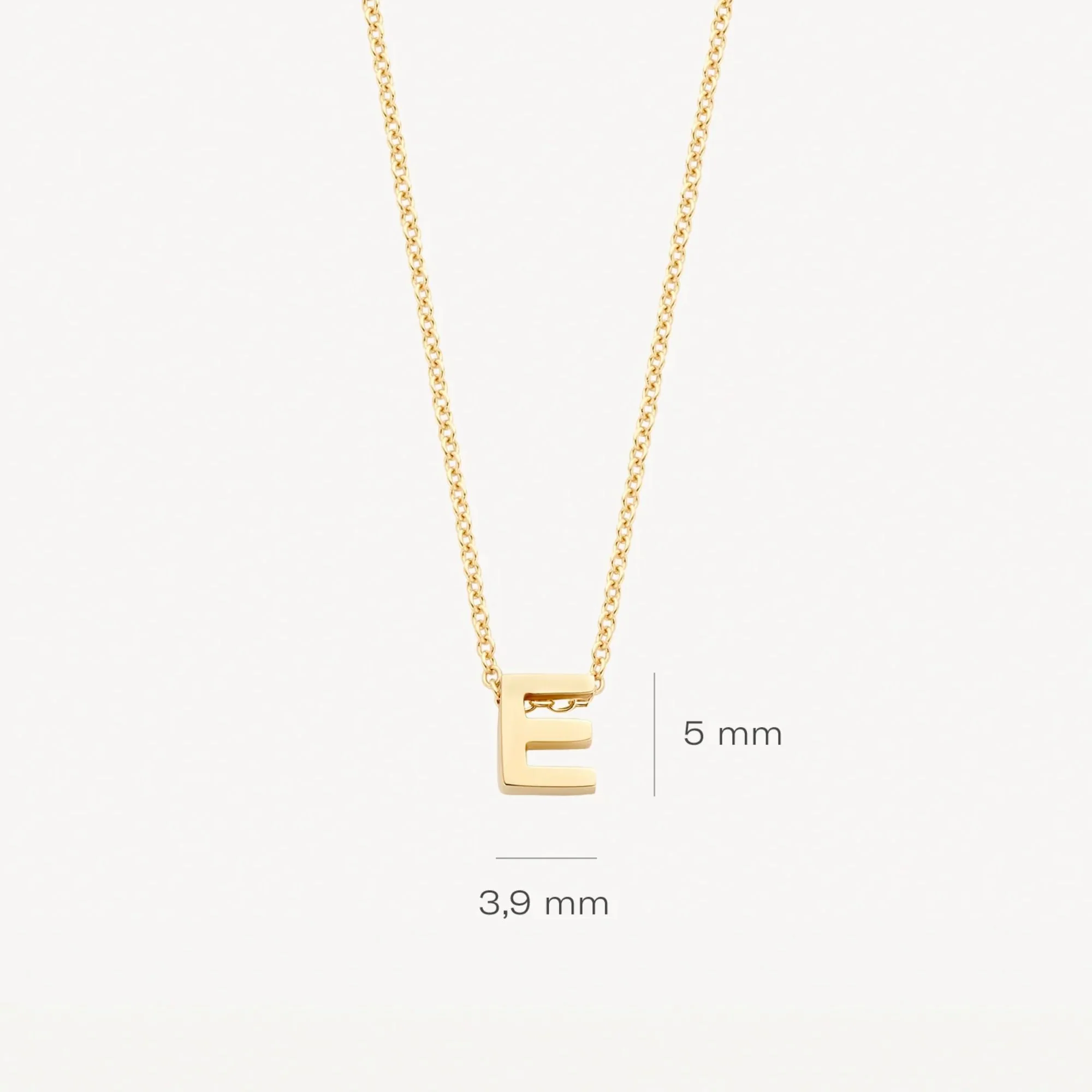 Blush 14ct Yellow Gold "E" Initial Pendant - Image 4