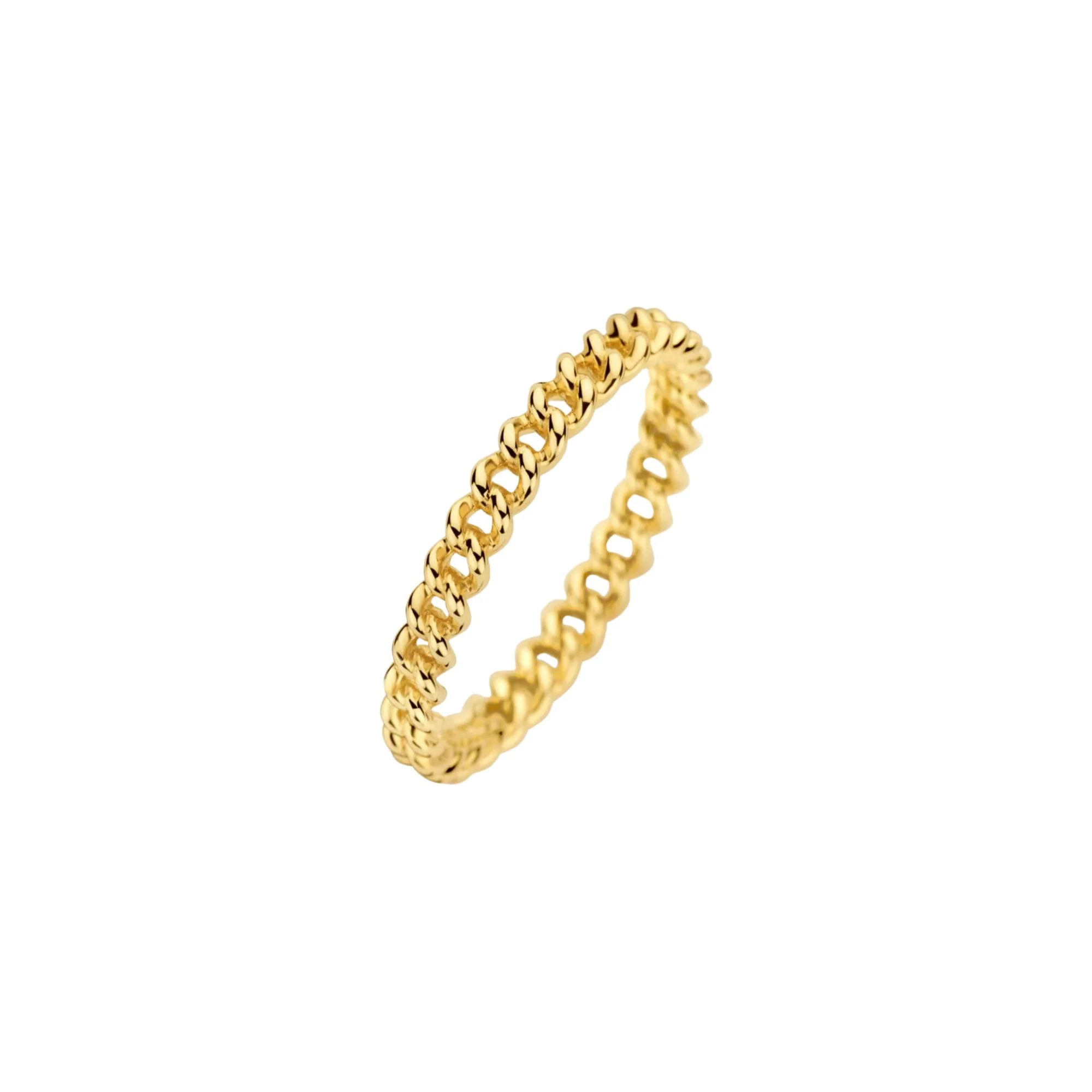Blush 14ct Yellow Gold Figaro Link Ring