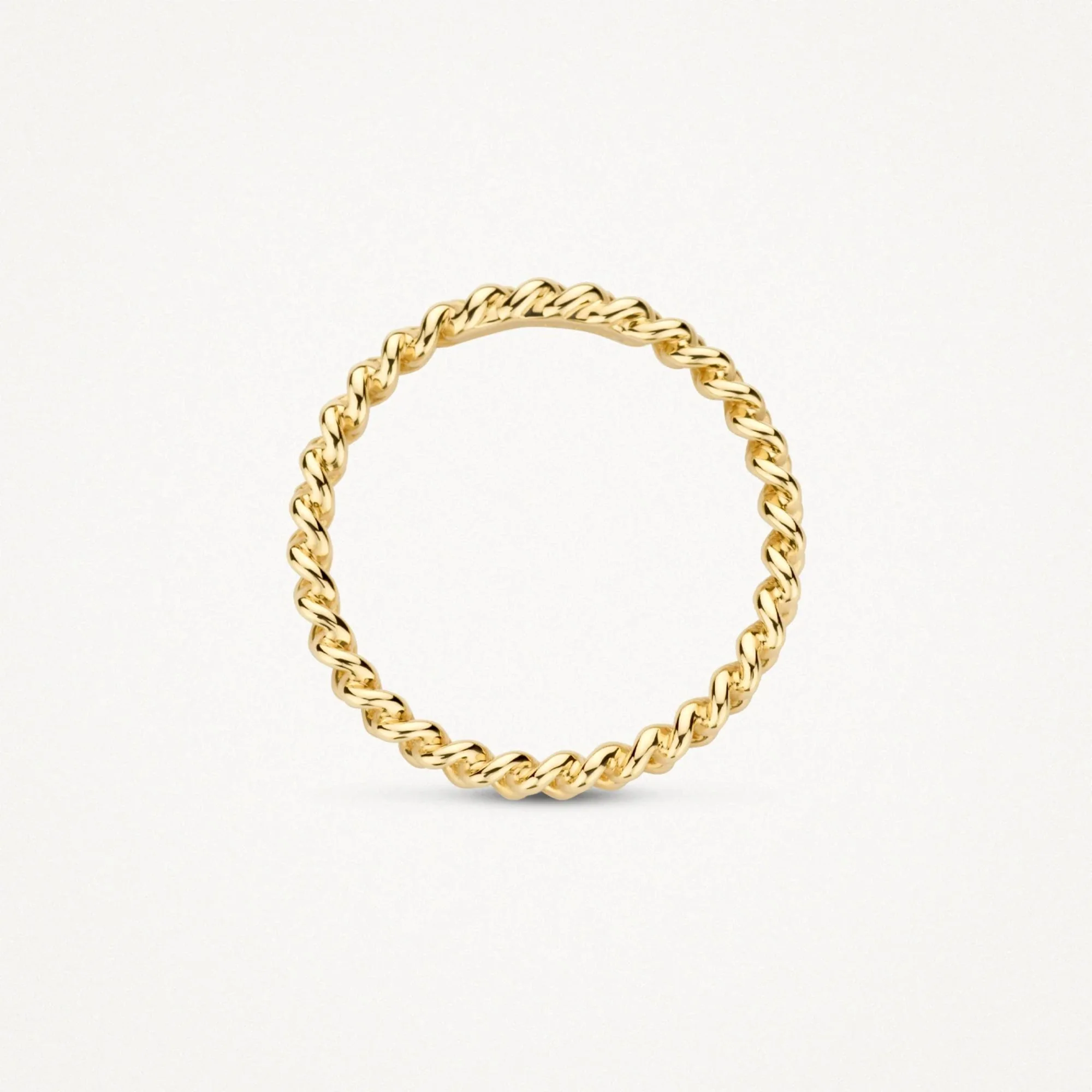 Blush 14ct Yellow Gold Figaro Link Ring - Image 2
