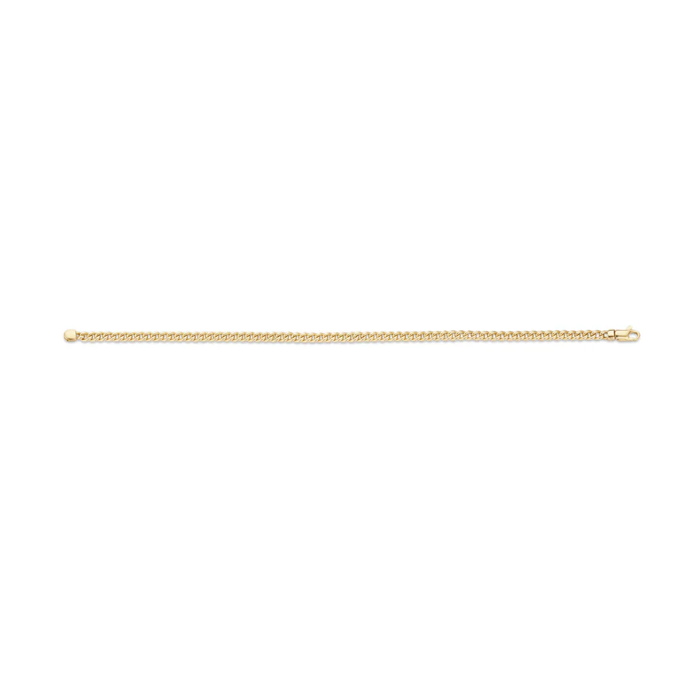 Blush 14ct Yellow Gold Gourmet Link Bracelet 2165YGO - Image 3