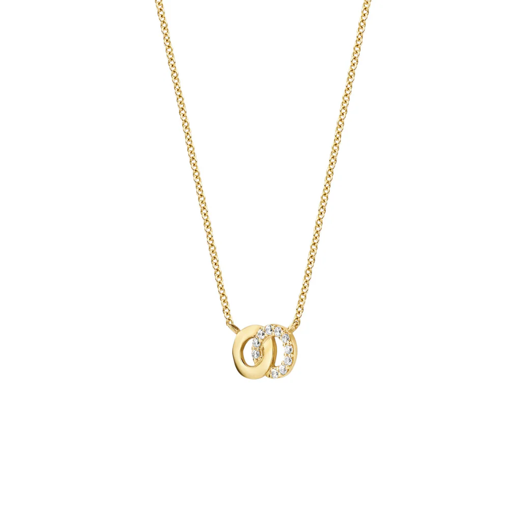 Blush 14ct Yellow Gold Interlock Hoops Pendant 3126YZI - Image 2