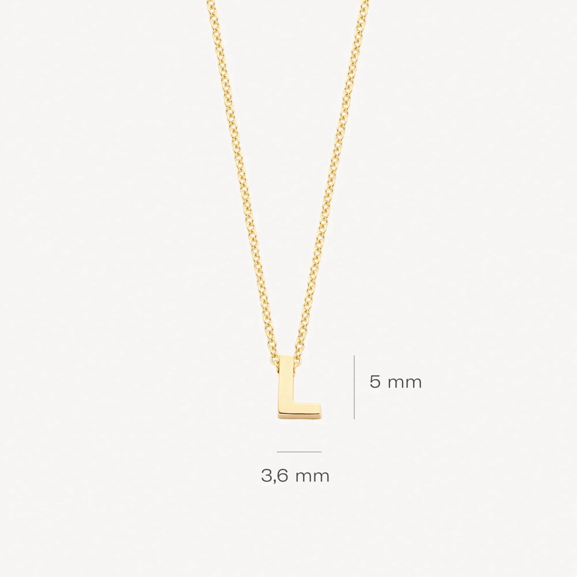 Blush 14ct Yellow Gold "L" Initial Pendant - Image 3