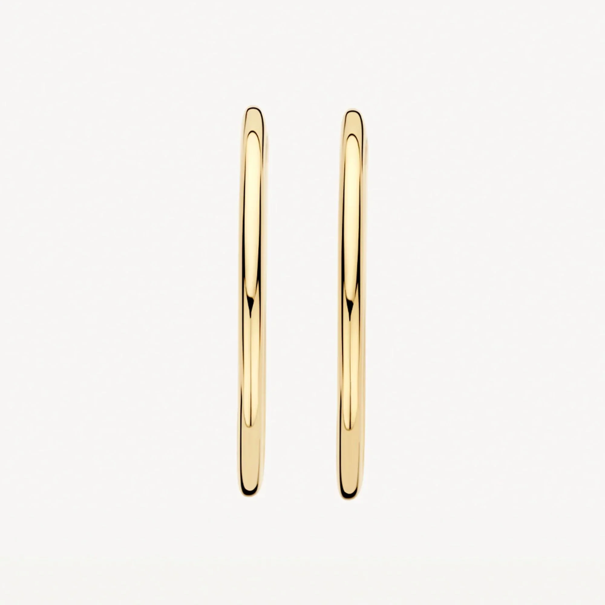 Blush 14ct Yellow Gold Large Classic Hoop Earrings - Image 2