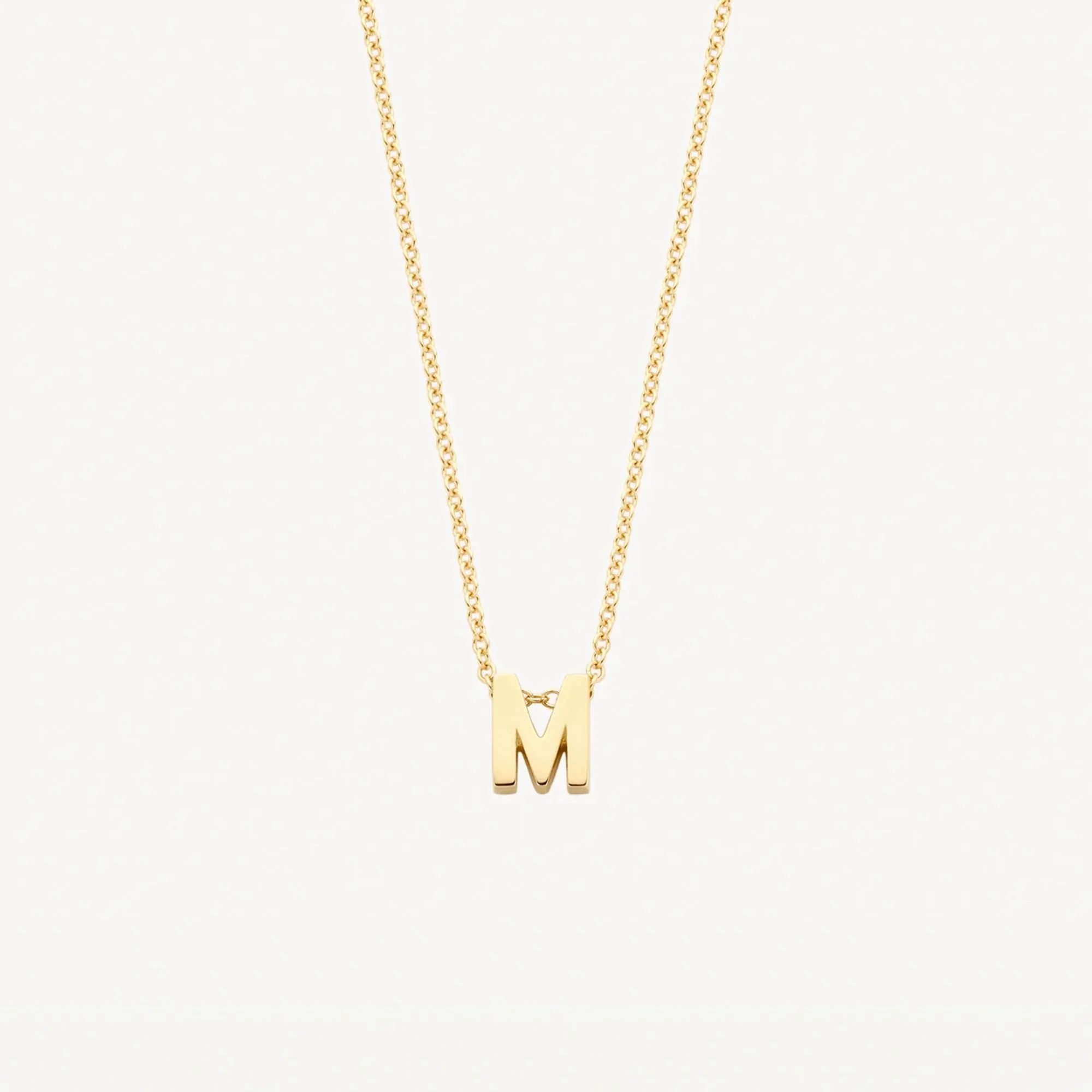 Blush 14ct Yellow Gold "M" Initial Pendant