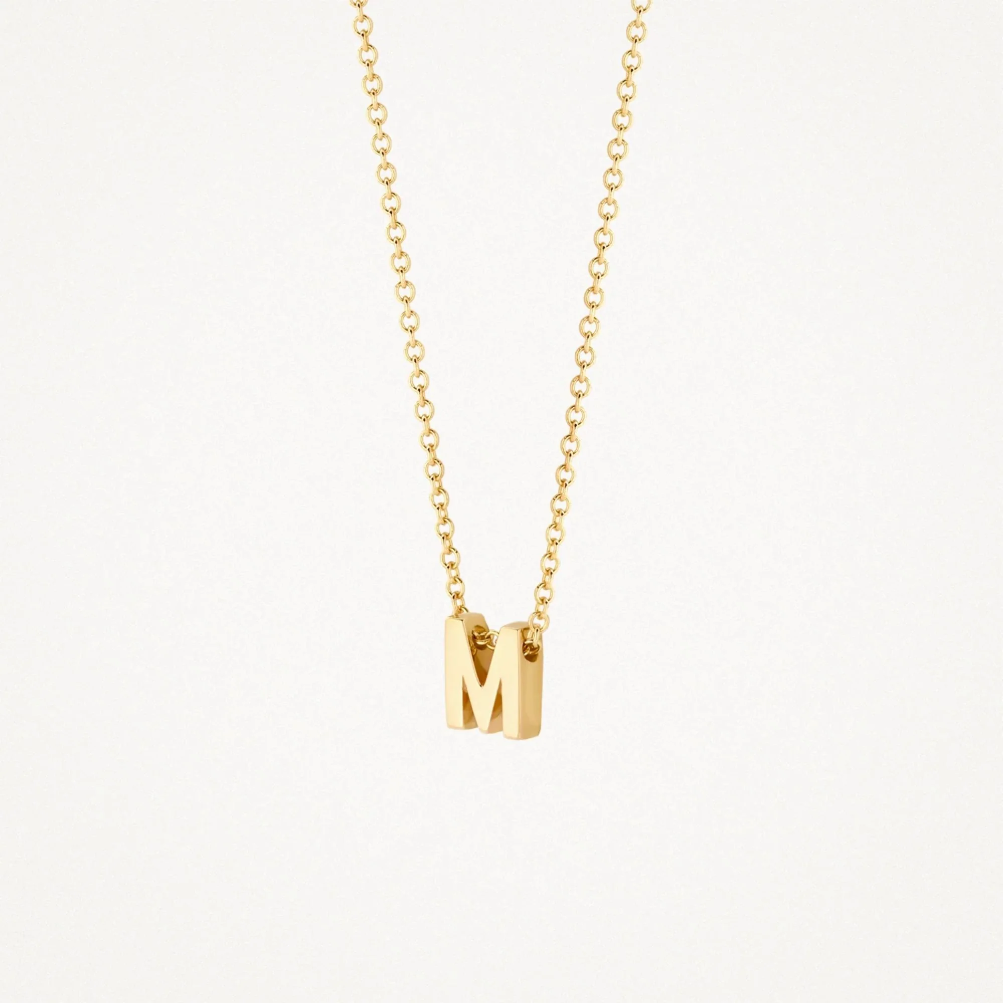 Blush 14ct Yellow Gold "M" Initial Pendant - Image 2