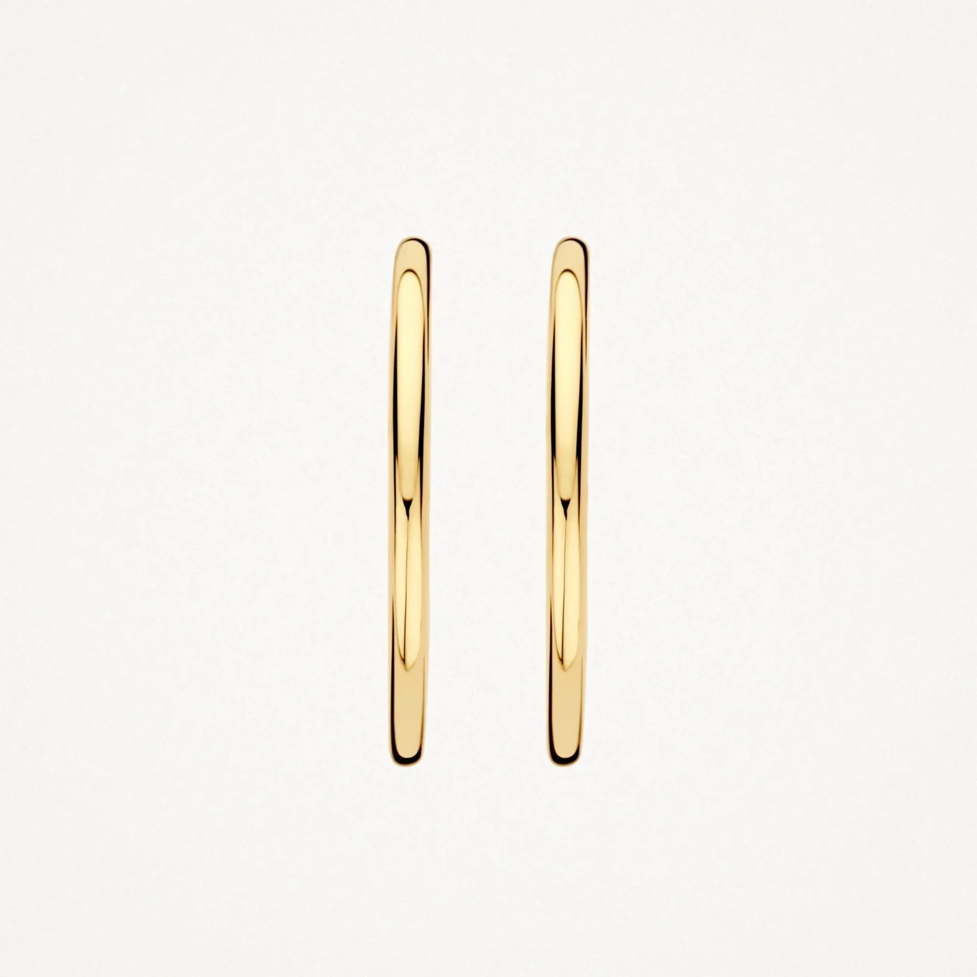Blush 14ct Yellow Gold Medium Classic Hoop Earrings - Image 2