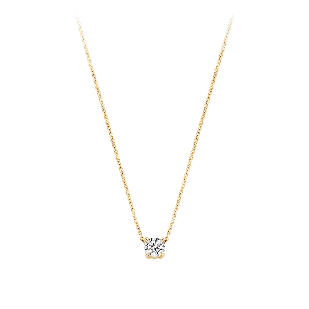 Blush 14ct Yellow Gold Round Solitaire Zirconia Pendant 3049YZI