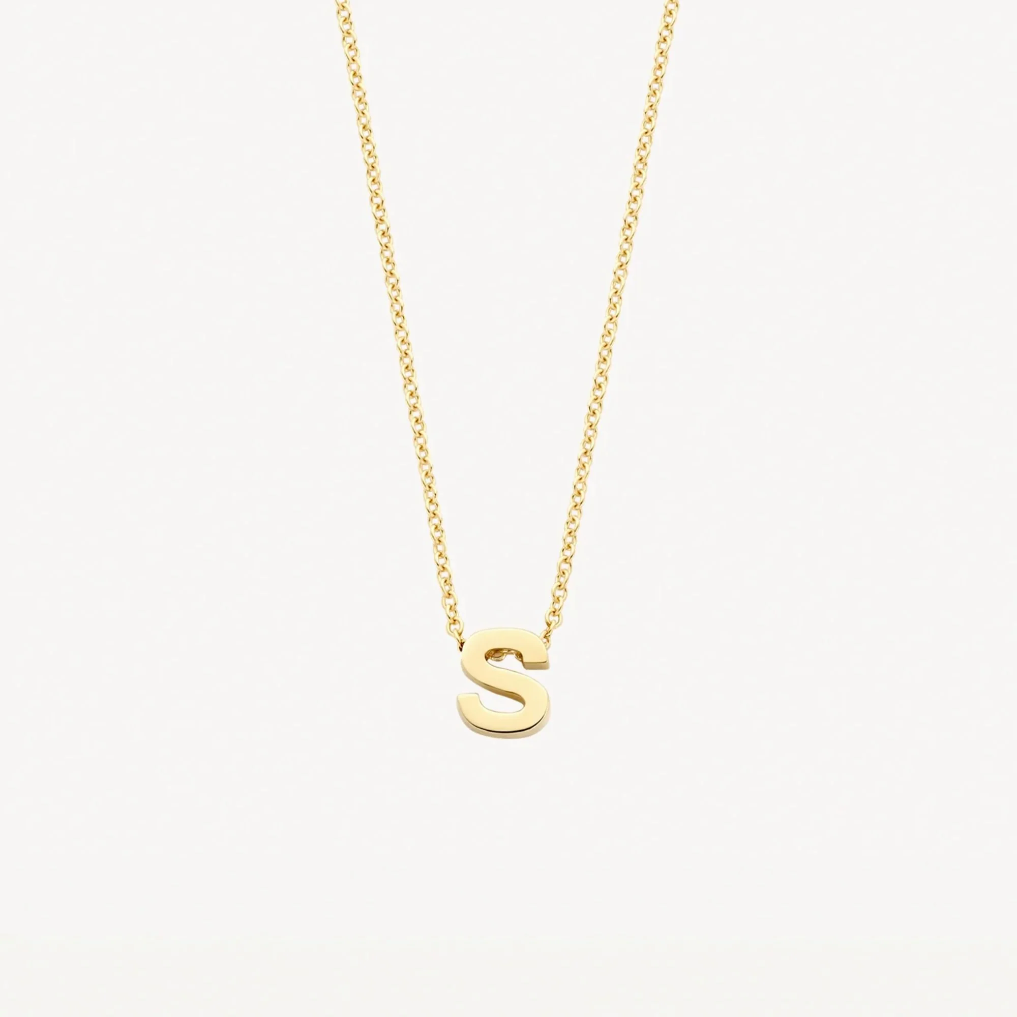 Blush 14ct Yellow Gold "S" Initial Pendant