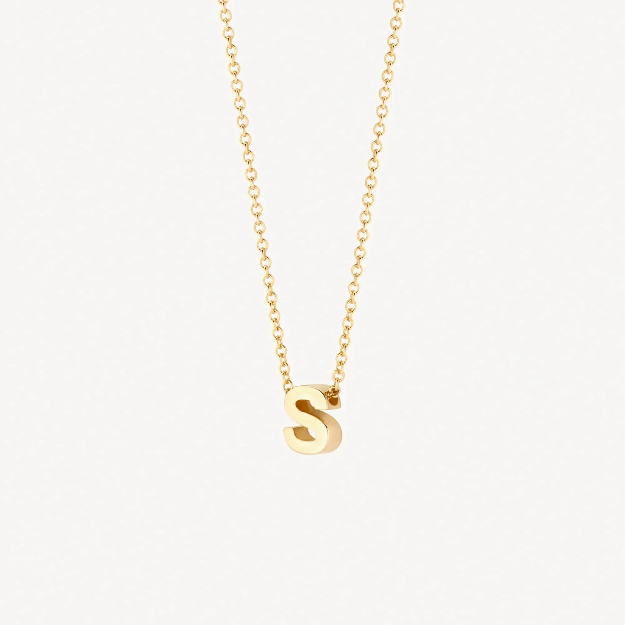 Blush 14ct Yellow Gold "S" Initial Pendant - Image 2
