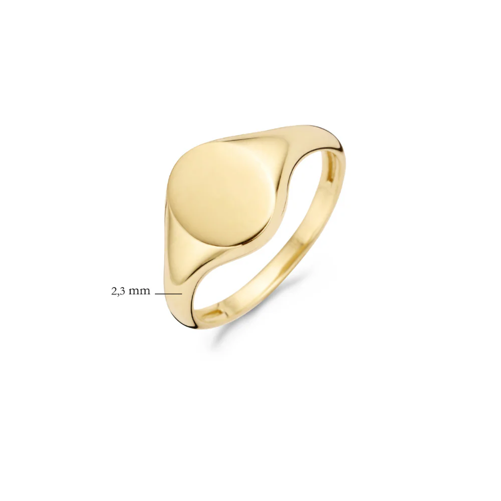 Blush 14ct Yellow Gold Signet Ring 1190YGO - Image 3