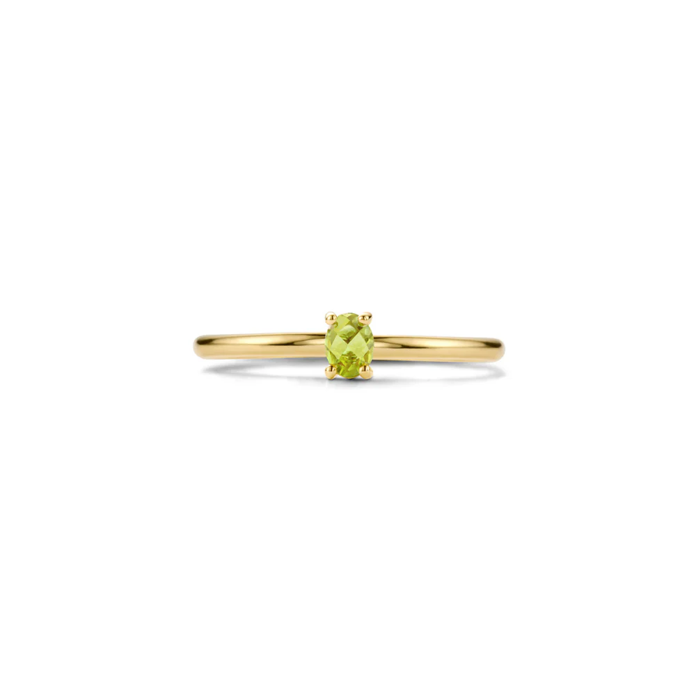 Blush 14ct Yellow Gold with Green Peridot Ring 1204YGP - Image 3