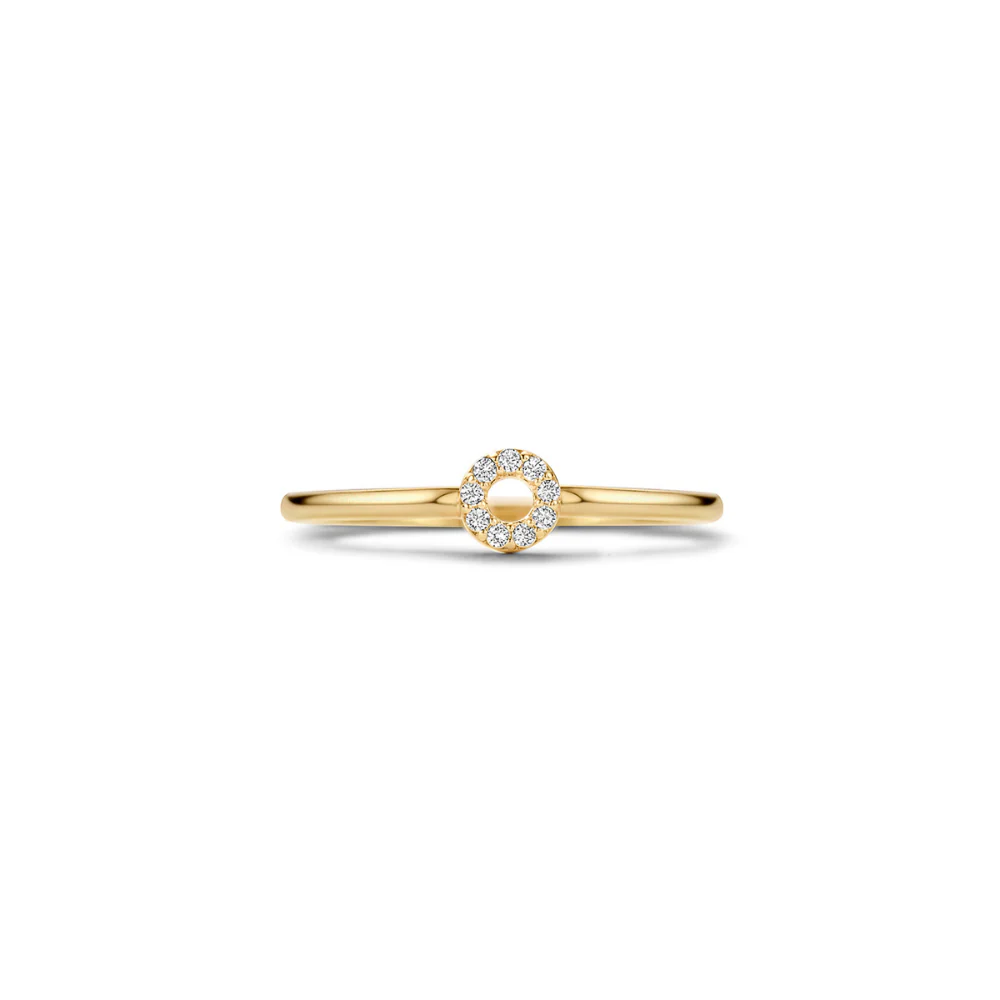 Blush 14ct Yellow Gold with Open Circle Zirconia Ring 1217YZI - Image 3