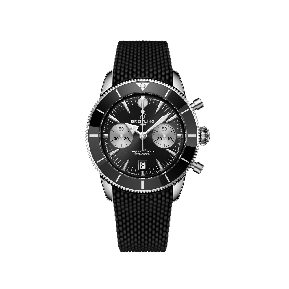 Breitling Superocean Heritage B01 42mm Black Rubber Strap Watch
