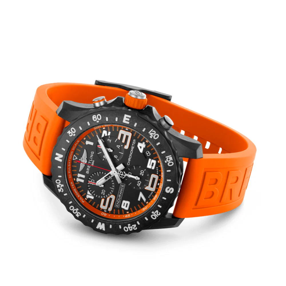 Breitling Endurance Pro Orange Strap Watch - Image 3