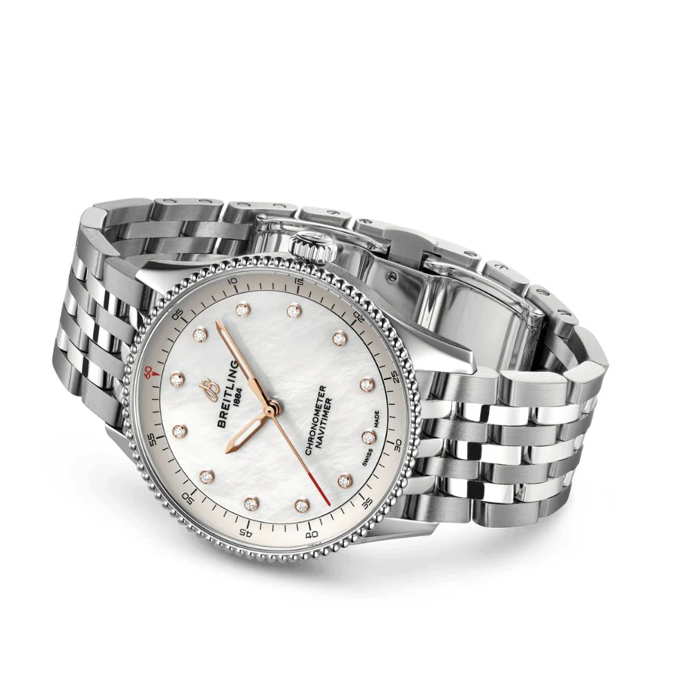 Breitling Navitimer 32mm Mother of Pearl Watch - Image 3