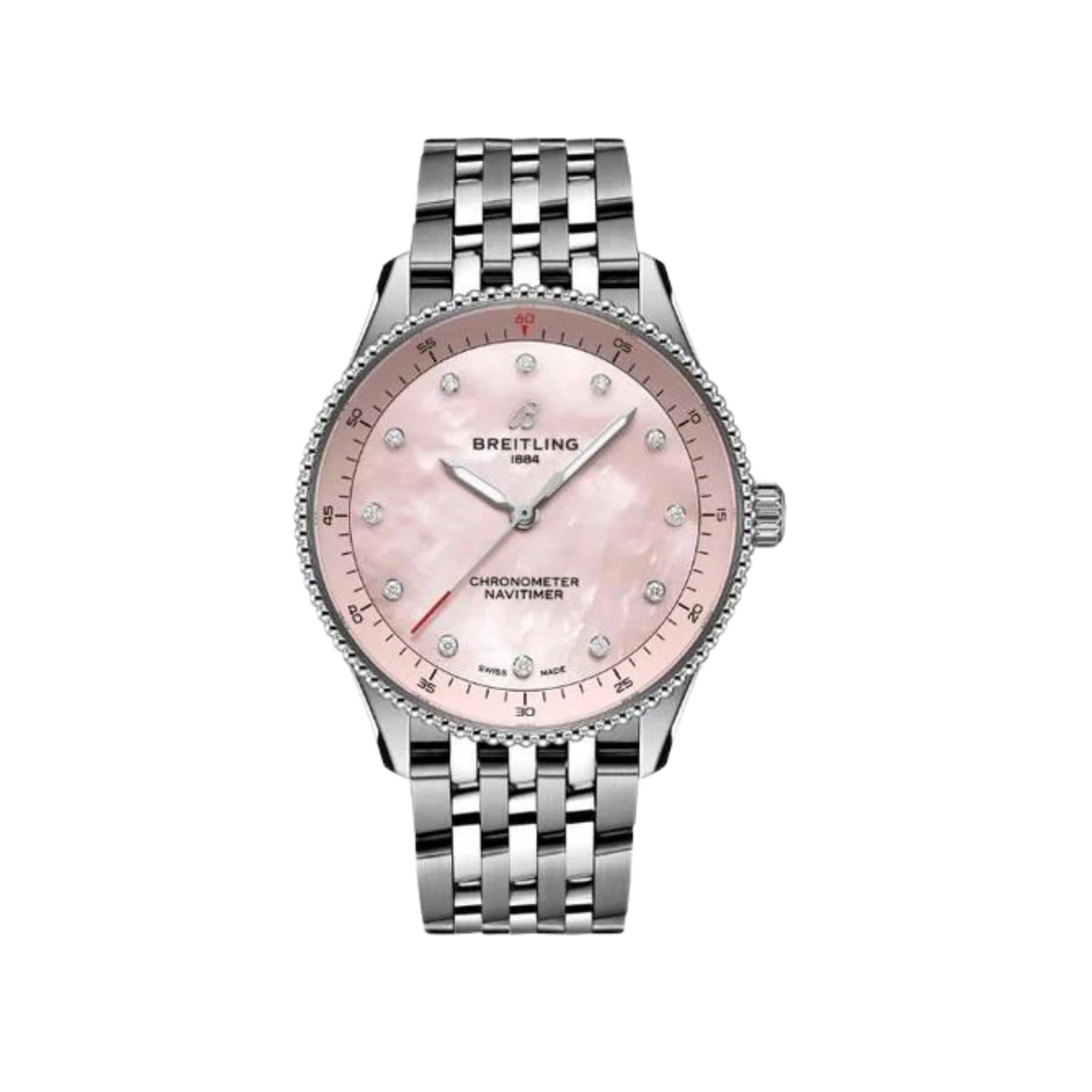 Breitling Navitimer Pink Pearl Dial 32mm Watch