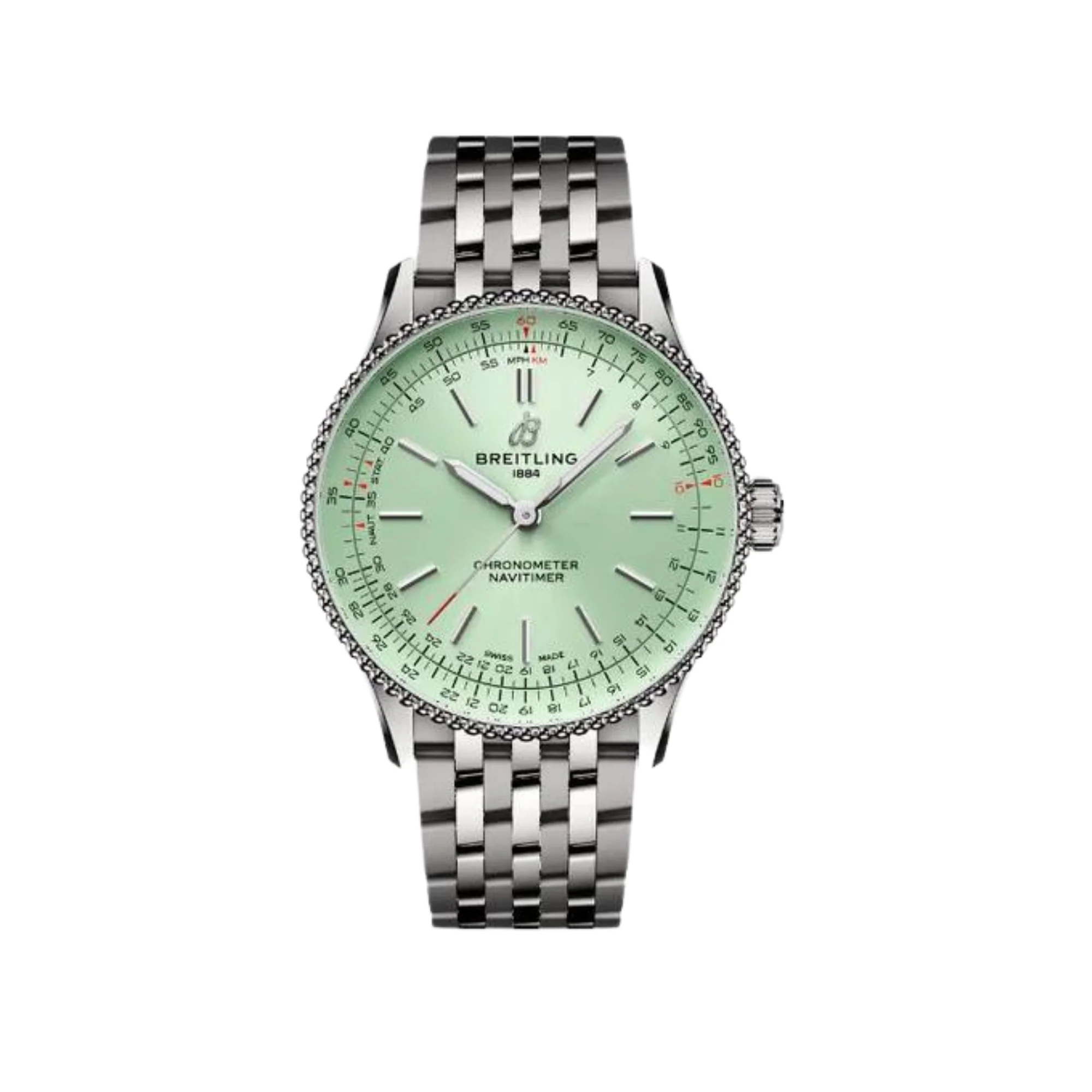 Breitling Navitimer Automatic Mint Green Dial 36mm Watch