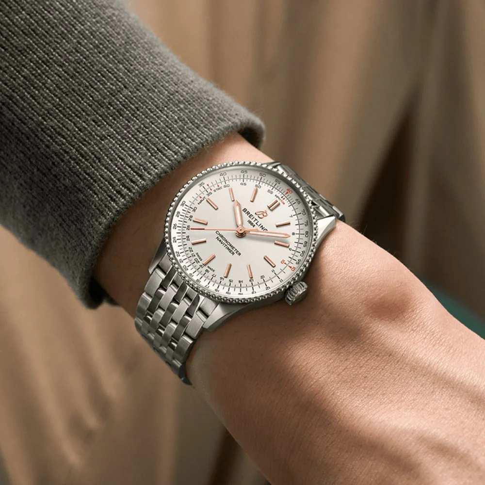 Breitling Navitimer Automatic Cream Dial 36mm Watch - Image 5
