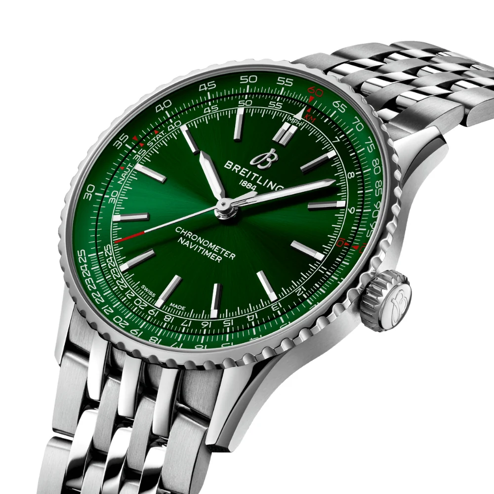 Breitling Navitimer Automatic Green Dial 41mm Watch - Image 3