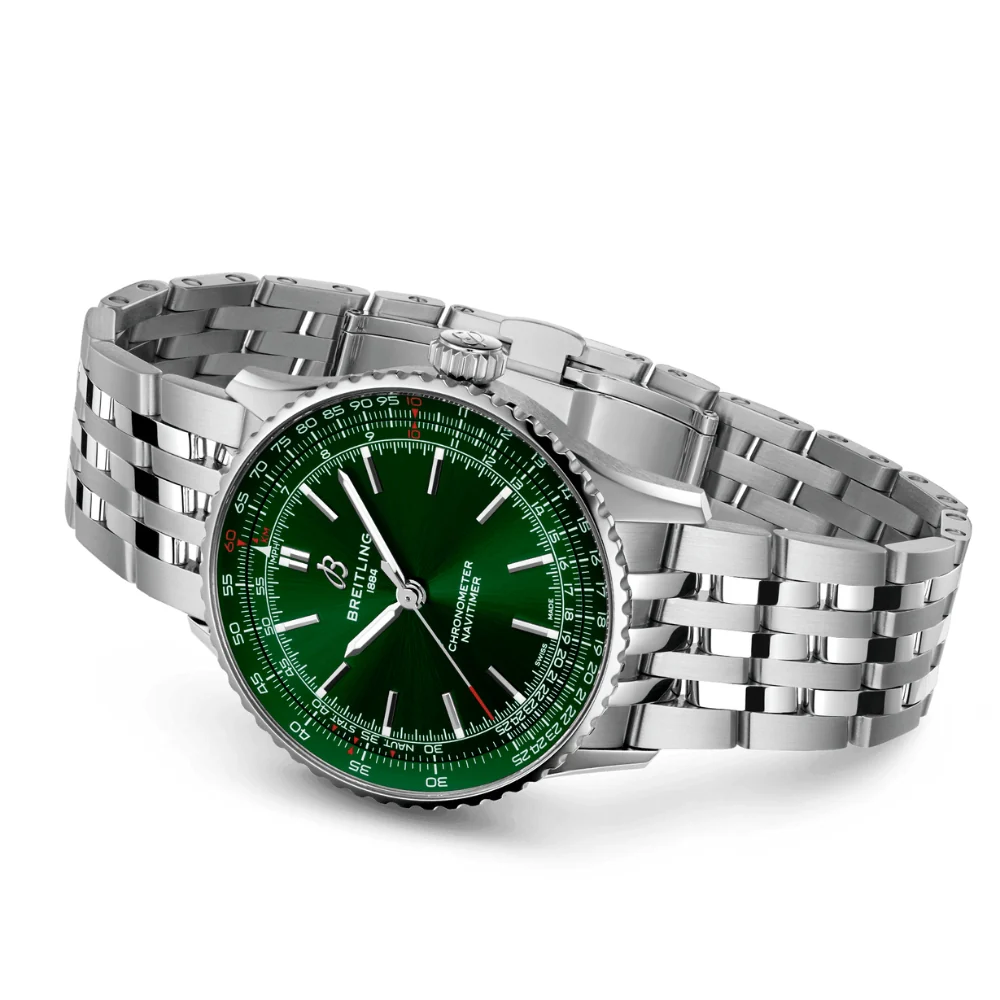 Breitling Navitimer Automatic Green Dial 41mm Watch - Image 4
