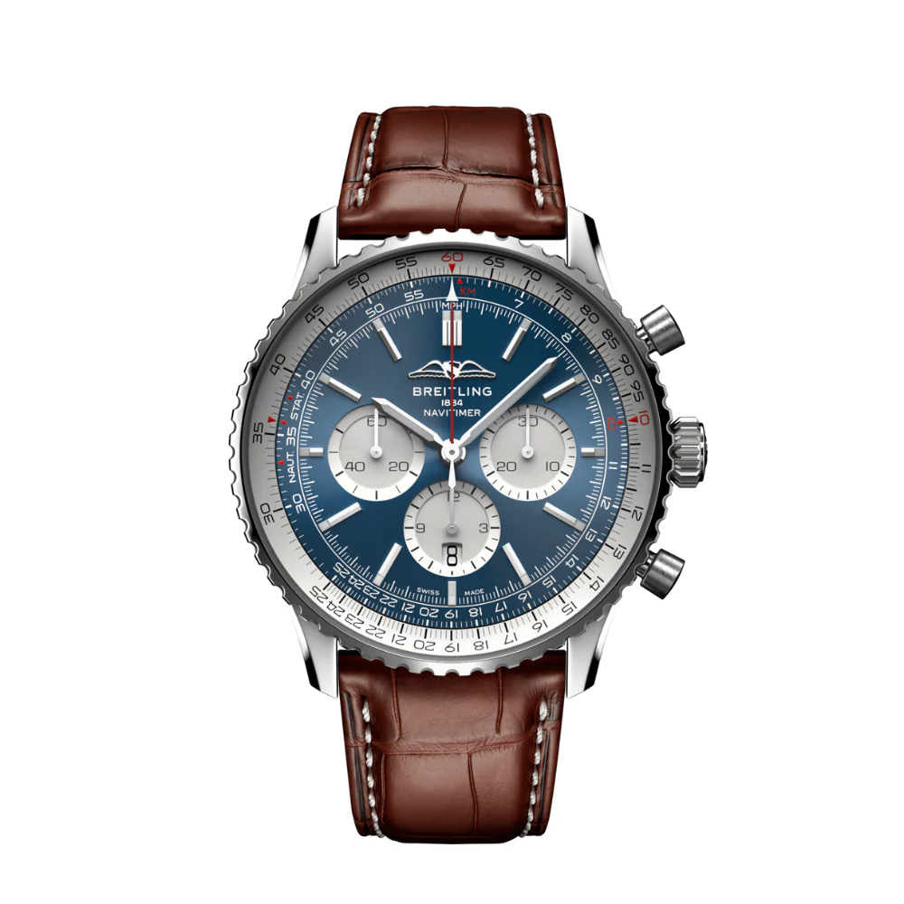 Breitling Navitimer B01 Chronograph Blue Leather Watch