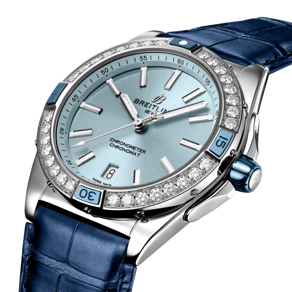 Breitling Super Chronomat Automatic Blue Dial 38mm Watch - Image 3
