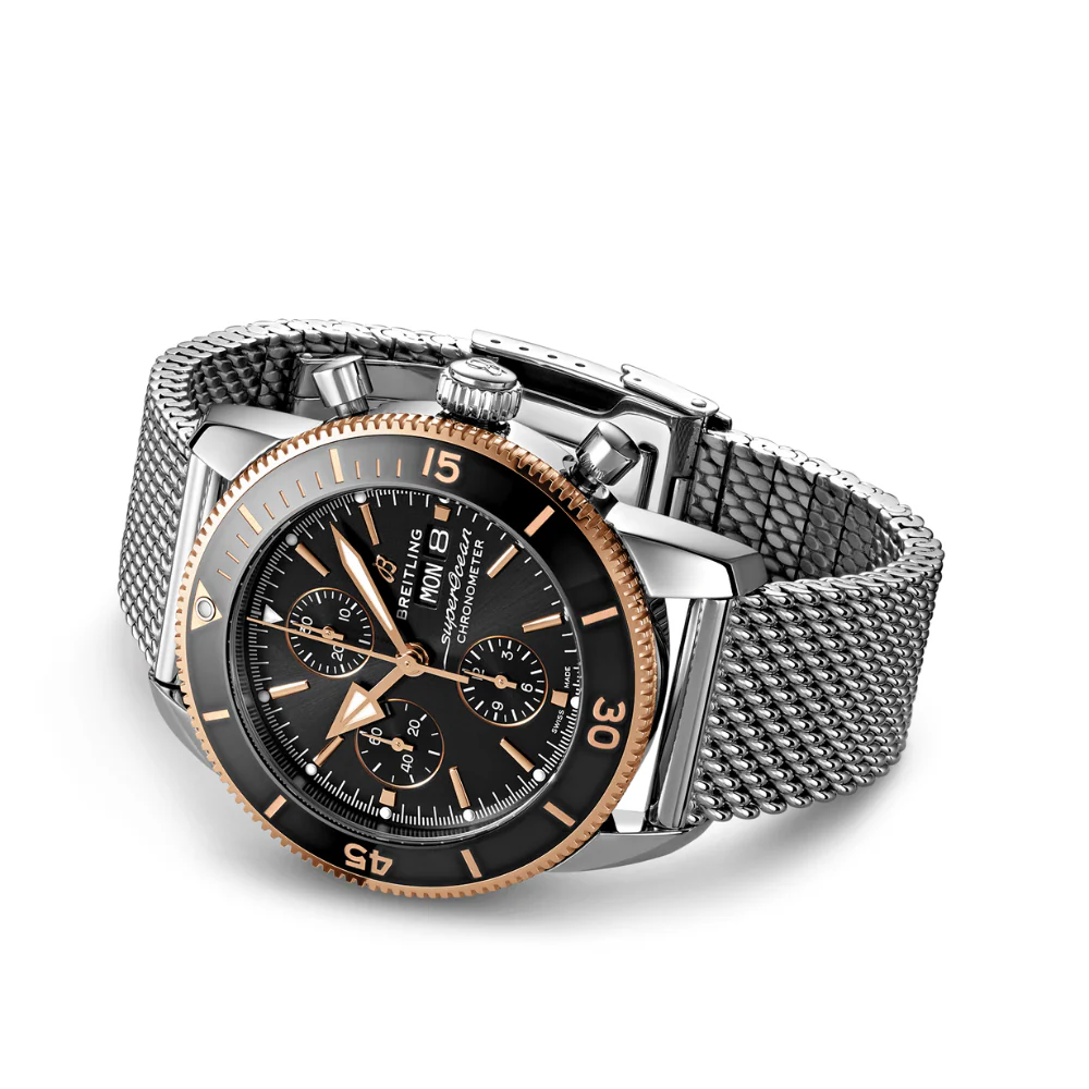Breitling Superocean Heritage Chronograph Black Dial 44mm Watch - Image 3