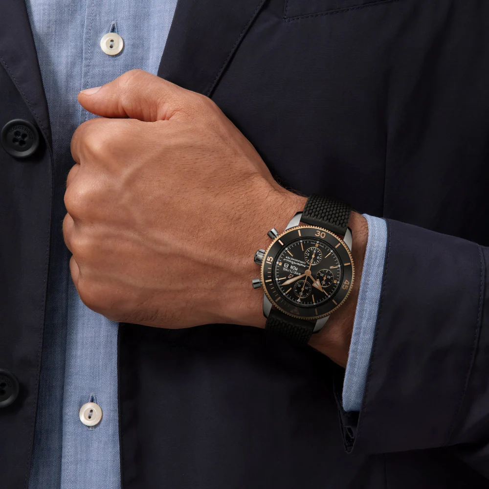 Breitling Superocean Heritage Chronograph 44mm Black Dial Watch - Image 4